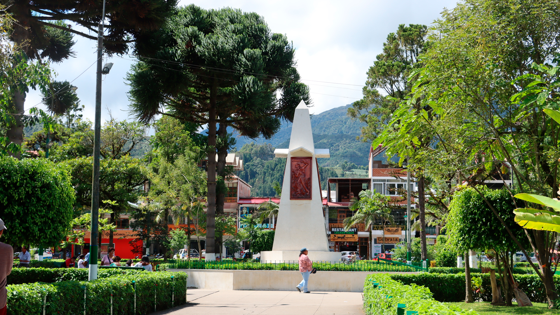 Paisaje natural de Oxapampa con montañas y bosques nubosos.